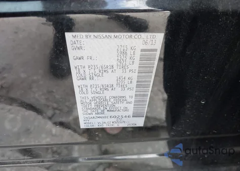 2014 Nissan Pathfinder Sl from USA, damaged, VIN 5N1AR2MNXEC602546